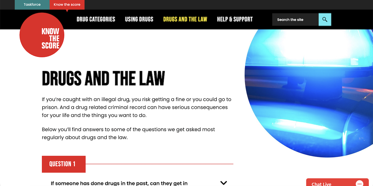 Drugs And The Law
